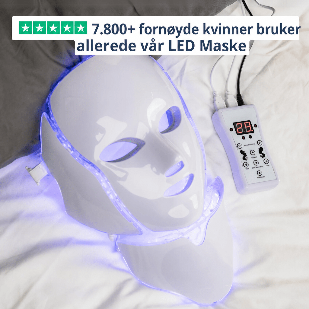 LED Lysterapi Ansiktsmaske - AVABeauty.no